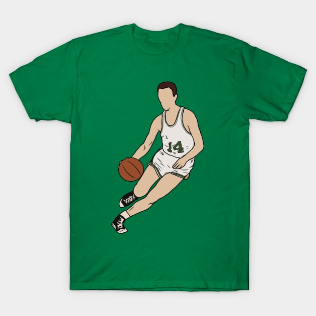 Bob Cousy Dribbling T-Shirt by rattraptees